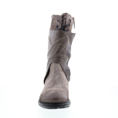 Callhoun A22208-101 Womens Gray Leather Zipper Casual Dress Boots