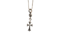 Small Cross Ball Chain Necklace "Silver" CHRM0644