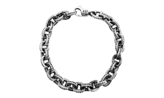 XL Paper Chain Bracelet "8 inch - Sterling SIlver" CHRM0960