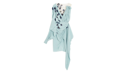 DRAPED EMBROIDERED DRESS "MENTHE" RW DR9022 4778 E22 421