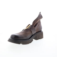 Laken Womens Brown Leather Slip On Casual Dress Boots