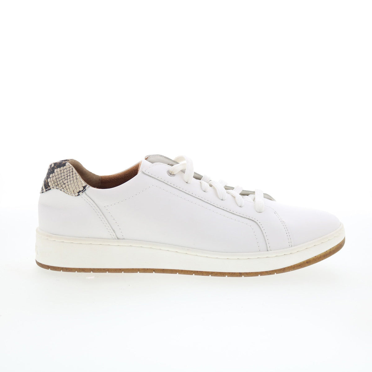 Aetrex Blake PC133 Womens White Leather Lace Up Lifestyle Sneakers Shoes