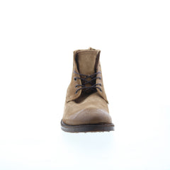 Sye Mens Brown Leather Lace Up Casual Dress Boots